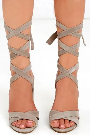 Steve Madden Christey Suede Strappy Heels thumbnail 1