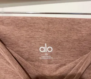 Alo Alosoft High-Waist 7/8 Highlight Legging in Dark Pink Quartz Heather thumbnail 6