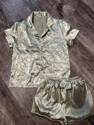 Silk Pj Set Green Size M thumbnail 1
