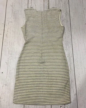 Kinette Textured Striped Gold Metallic Dress Size 6 thumbnail 8
