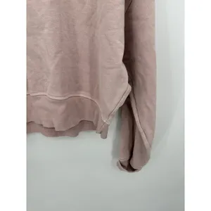 Talentless Mock‎ Neck Crewneck Sweatshirt Women XL Pink Cropped Boxy Thick thumbnail 3