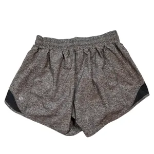 Lululemon Tracker Short V 4" Heathered Grey Running Shorts Womens 6 Tall thumbnail 2