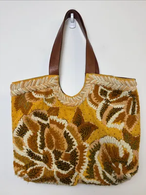 Anthropologie Floral Tote, Boho, Hippie thumbnail 3