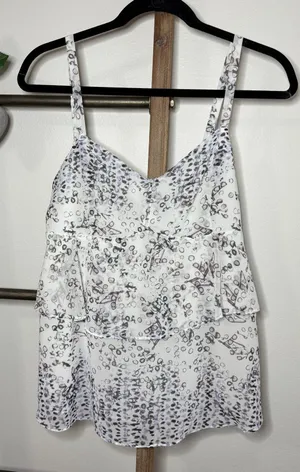 Cabi Style 272 On the Clock Tiered Print Cami Size Medium‎ thumbnail 1