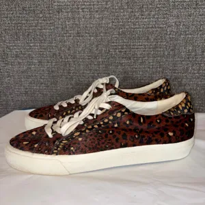 Madewell Sidewalk Low Top Sneakers Womens 9 Leopard Calf Hair Brown Mob Wife thumbnail 5