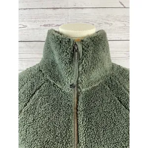 Lululemon Green Fleece Scuba Half Zip Pullover Jacket Cozy Sherpa thumbnail 4