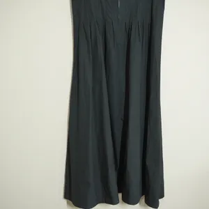 J. Crew Size Small Black Cotton Poplin Zip Front Pintuck Waist Midi Dress Preppy thumbnail 3