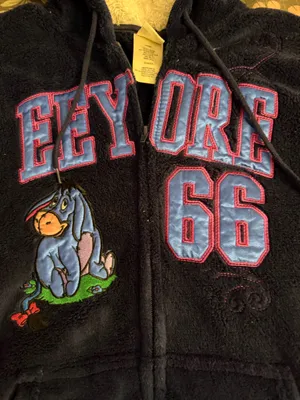 Navy Eeyore Plush Hooded Jacket thumbnail 5