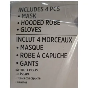Adult Mummy Costume Size Medium 6-8 Halloween‎ Mask, Robe, & Gloves thumbnail 4