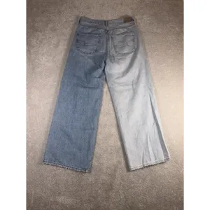 American Eagle Jeans Size 6 Short Wide Leg Baggy Distressed Skater Jeans 2 Tone thumbnail 10