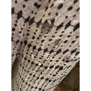 Free People Jen's Pirate Booty Geometric Jumpsuit Cream Black Large Boho thumbnail 6