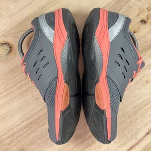 Vionic Venture Orthotic Mesh Low Top Lace Up Sneakers Grey‎ Coral Orange 9 thumbnail 5