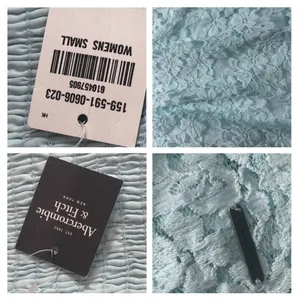 Abercrombie & Fitch Lace Bustier Fit Flare Pastel Blue Dress Size S thumbnail 7