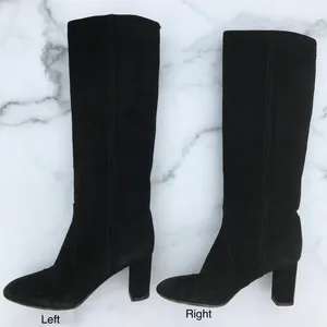 Valentino women’s black suede knee high block heel boots size IT 37 US 7 thumbnail 6