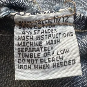 90s micro‎ mini denim skirt with pockets size 11/12 thumbnail 5