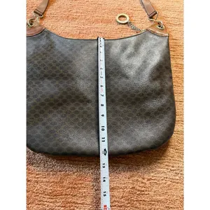 Vintage Celine Paris Brown Macadam Hobo Shoulder Bag Made in Italy thumbnail 8