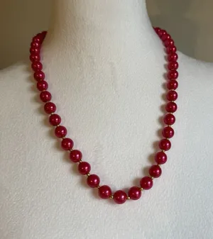 Pink And Gold Beaded Necklace thumbnail 1
