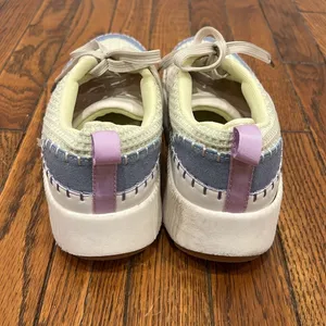 Nicole Miller New York Brita‎ Woven Rainbow Pastel Platform Sneakers Womens 10 thumbnail 6