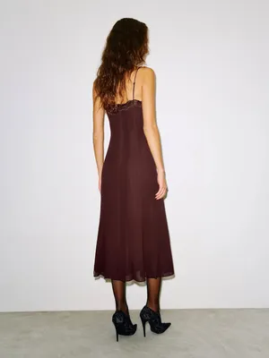 NWT Reformation Lucine Dress in Mahogany Size 6 thumbnail 4