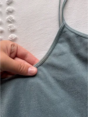 Shimmery Y2k Cami Tank Blue Size M thumbnail 5