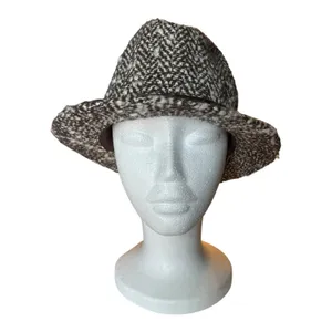 Banana Republic WOOL TWEED FEDORA with belt around the crown size M/L thumbnail 5