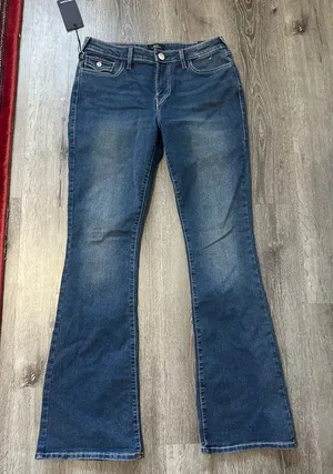 True Religion Women’s Dark Blue Flare Jeans thumbnail 1