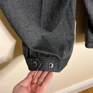 Vintage Arden‎ B Cropped Herringbone Gray Trousers Y2K Steampunk Size 4 EUC thumbnail 8