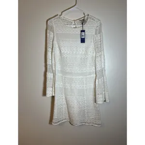 NWT Rebecca Minkoff White Lace 100% Cotton Grin Dress Sz‎ 2 Bridal Open Back thumbnail 2