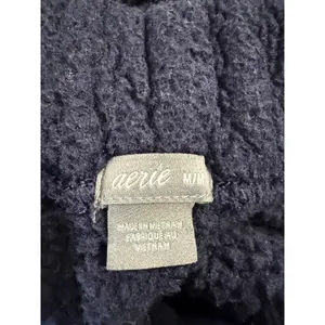 Aerie Navy Blue Sherpa Fleece Lounge Shorts Womens Medium Dolphin Hem Cozy Sleep thumbnail 4
