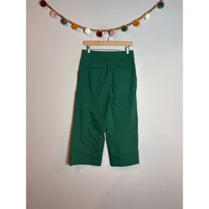 Ann Taylor the Kate green wide leg cropped pants thumbnail 3