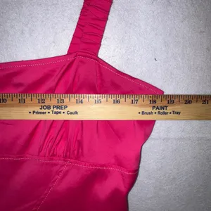 Anthropologie NWT plunge drop waist A-line mini dress Pink‎ Square Neck Size L thumbnail 9