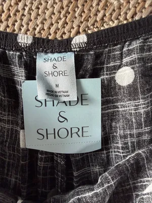 NWT Shade & Shore Black and White Polka Dot Pull-On Pants thumbnail 2