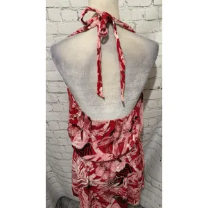 White House Black Market WHBM sleeveless tropical Floral Rayon Dress Size Medium thumbnail 4