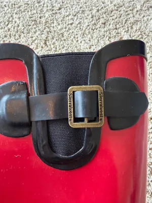 Sierra West Rain Boots Women’s Size 10 Red Rubber Tall Buckle Waterproof thumbnail 6