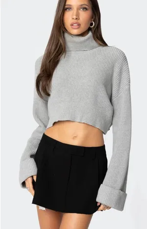 Edikted Sweater Cropped Long Sleeve thumbnail 1
