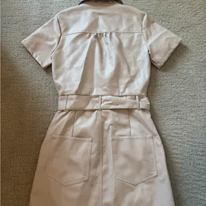 Triple Threads Cream Belted Mini Dress White thumbnail 5