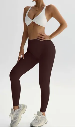 High-Waist Sculpting Leggings — Espresso thumbnail 1