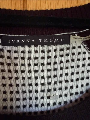 Ivanka Trump Modest Black White Knit Sweater Dress Women’s Size Large Office thumbnail 6