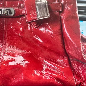 Vintage Coach Chelsea Jayden Cherry Red Patent Leather Tote 18960 Y2K thumbnail 12
