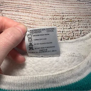 Vintage 90s Oneita Power-Sweats Bon Aire Crewneck Gray USA‎ Made Sweater Size L thumbnail 6
