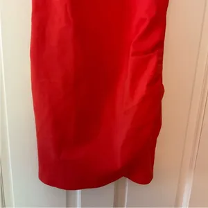 Superdown Skye Mini Dress Red Orange‎ Ruched Sleeveless Plunge Neck S Revolve thumbnail 7