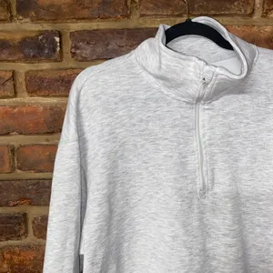 Velocity Heathered Gray Scuba Spencer 1/2 Half Zip Sweatshirt Women's Size Large thumbnail 2