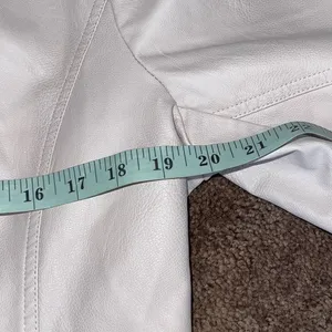 Guess Womens Asymmetric Full Zip Faux Leather Moto Jacket Stone Gray Size XL NWT thumbnail 8