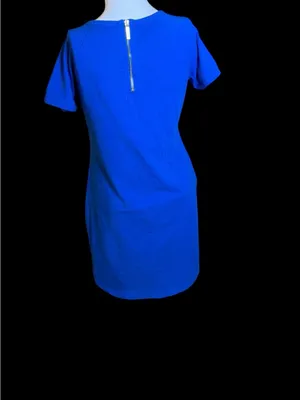 Michael Kors Royal Blue Short Sleeve Crewneck Dress thumbnail 7