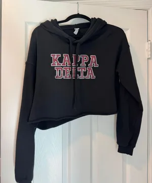 Kappa Delta Cropped Sweatshirt Black Size M thumbnail 2