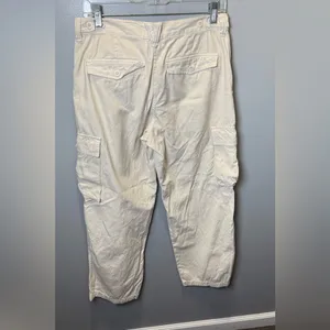 Madewell Women's Low Slung Cargo Beige Pants‎ Size 27 thumbnail 3