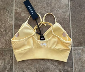 PacSun Civil Regime Pastel Yellow Kelly Seamless Bra Small thumbnail 5