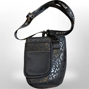 HydroJug OG Black Leopard Koozie Insulator Sleeve w/ Strap 🐆🖤💦 thumbnail 10