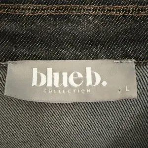 Blue‎ B Collection Sz L Denim Romper Coveralls Washed Black Utility thumbnail 5
