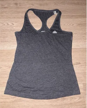 Adidas Women's Grey Racerback Size Medium thumbnail 1